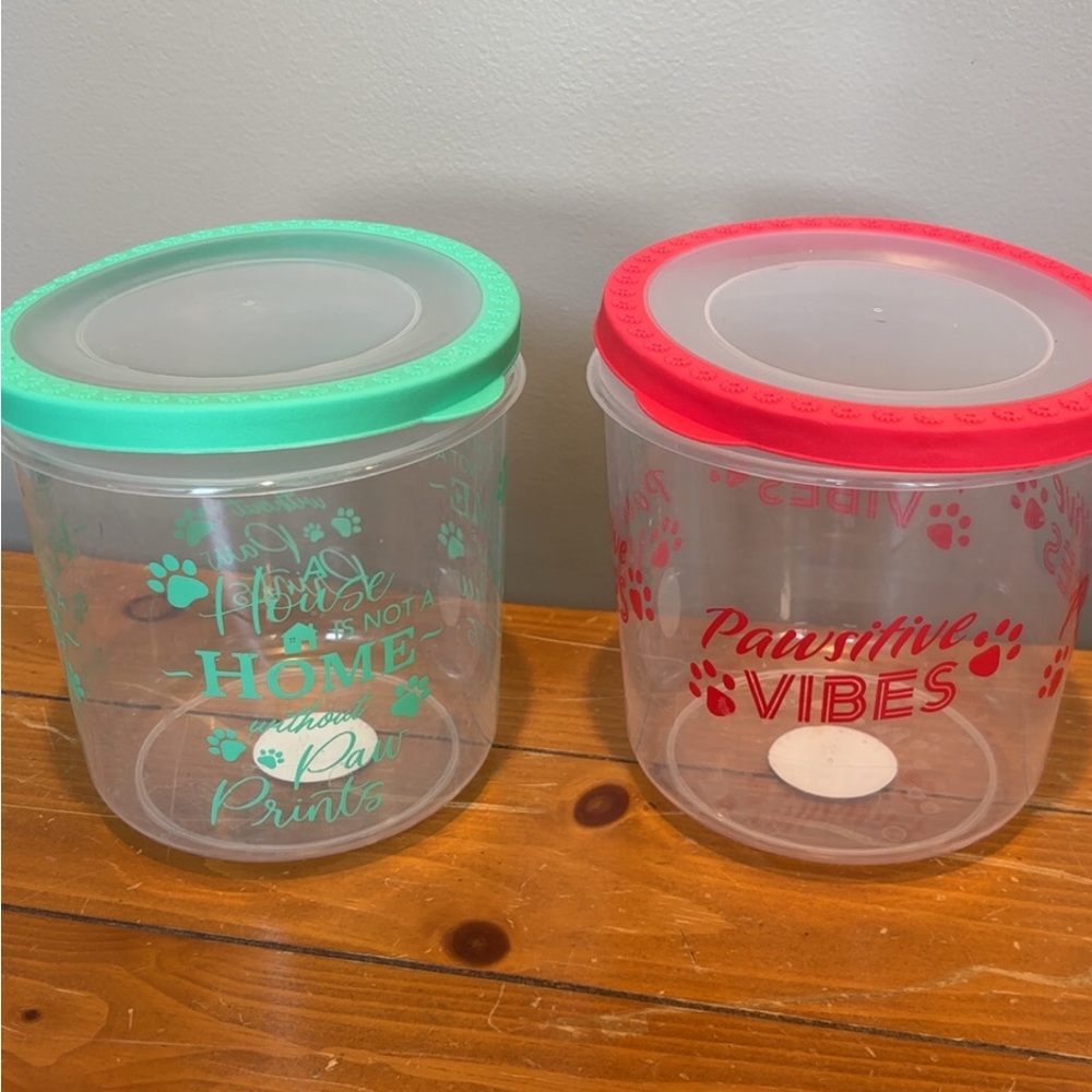 Red and Green Dog Bowls and Feeders